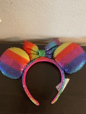 Disney Rainbow Sequin Minnie Ears Headband - Multicolor